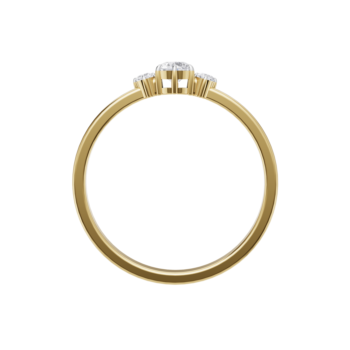 Serene Crest Solitaire Ring