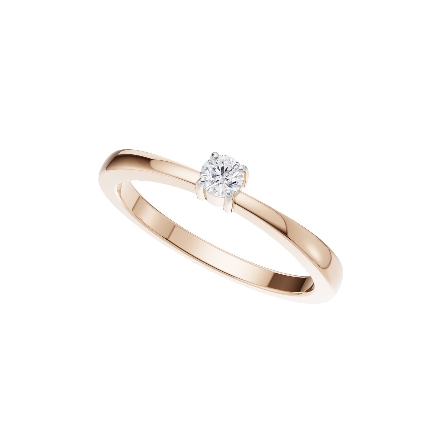 Ethereal Spark Solitaire Ring