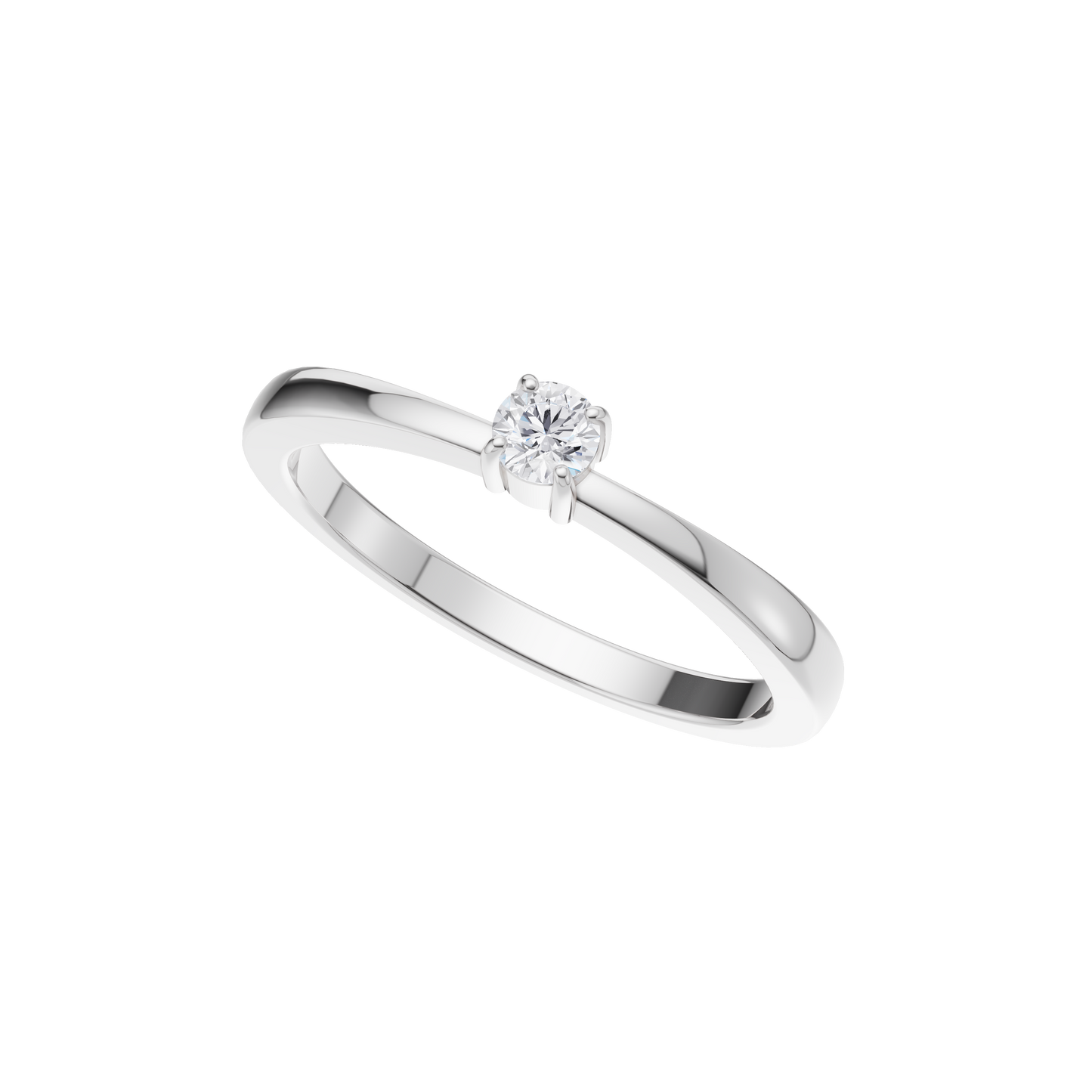 Ethereal Spark Solitaire Ring