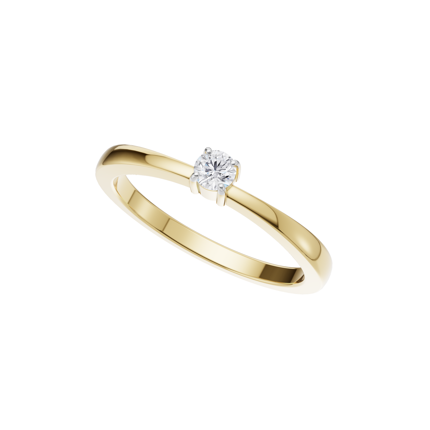 Ethereal Spark Solitaire Ring