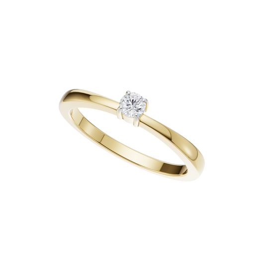 Ethereal Spark Solitaire Ring