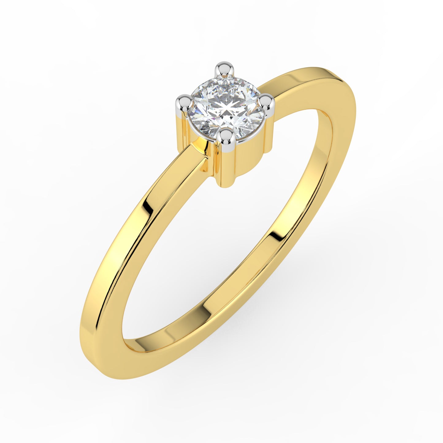 Ethereal Spark Solitaire Ring