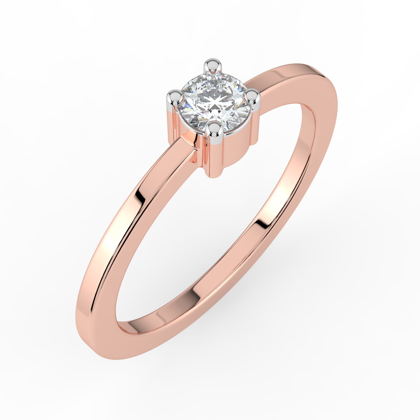 Ethereal Spark Solitaire Ring