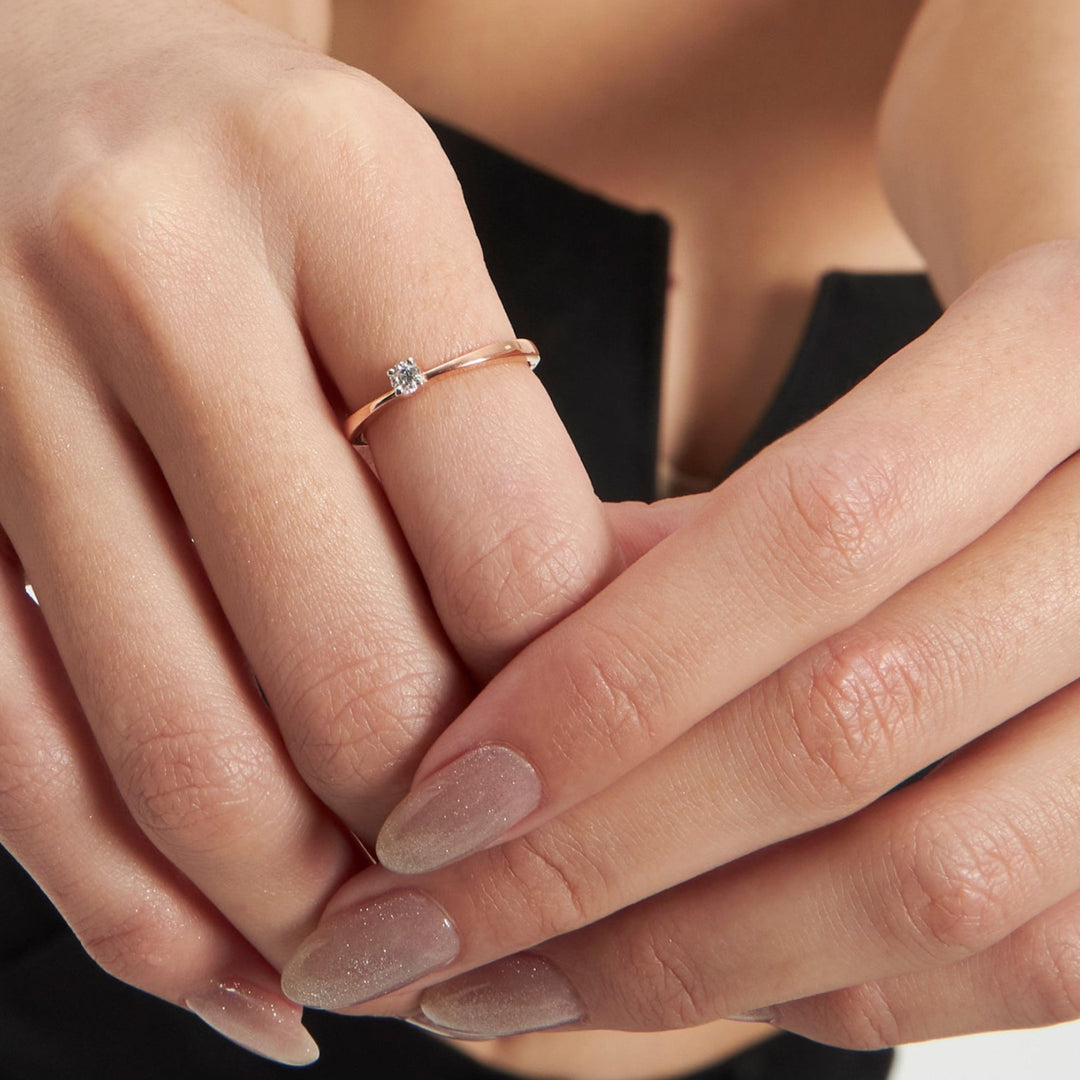 Ethereal Spark Solitaire Ring