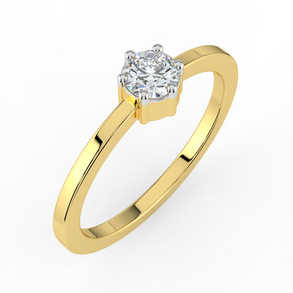 Velvet Radiance Solitaire Ring