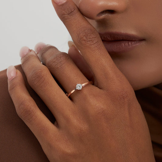 Celestial Whisper Solitaire Ring