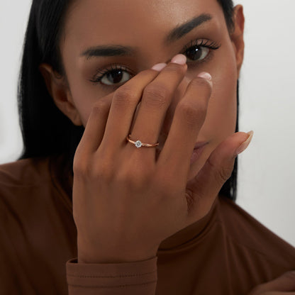 Celestial Whisper Solitaire Ring