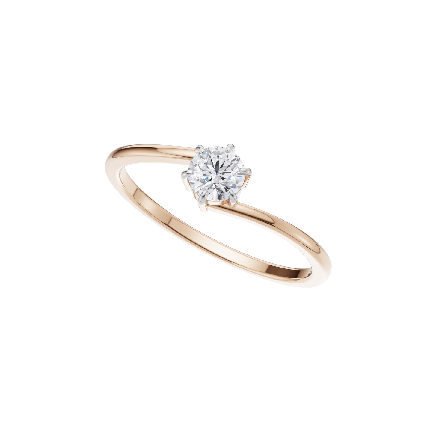 Lustrous Horizon Solitaire Ring