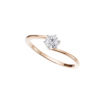 Lustrous Horizon Solitaire Ring