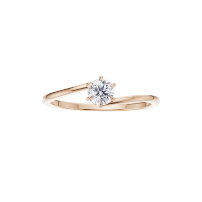 Lustrous Horizon Solitaire Ring