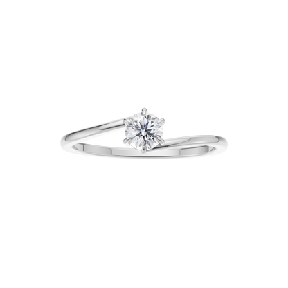 Lustrous Horizon Solitaire Ring