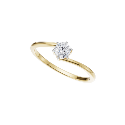 Lustrous Horizon Solitaire Ring