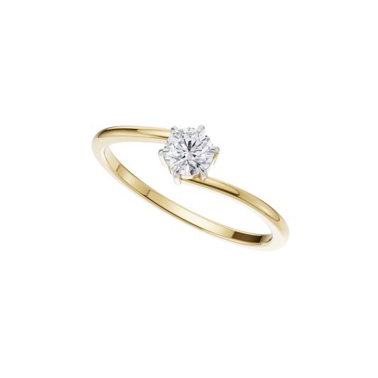 Lustrous Horizon Solitaire Ring