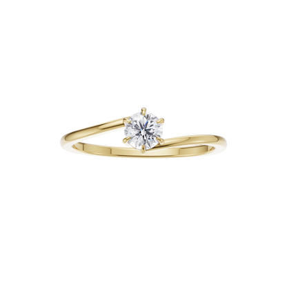 Lustrous Horizon Solitaire Ring