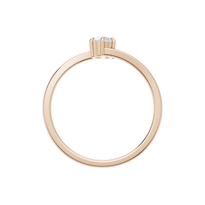 Lustrous Horizon Solitaire Ring