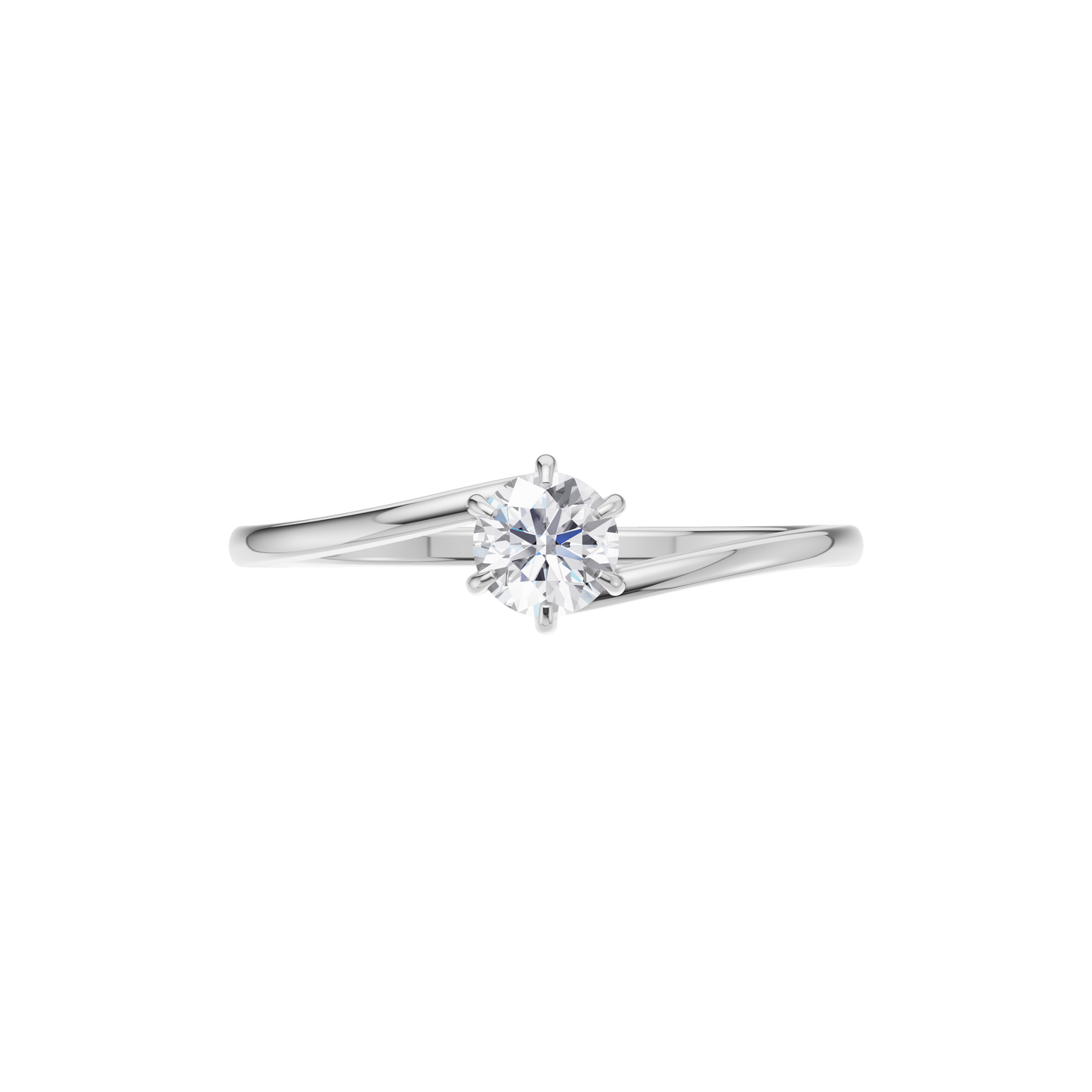 Lustrous Horizon Solitaire Ring