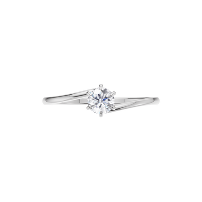 Lustrous Horizon Solitaire Ring