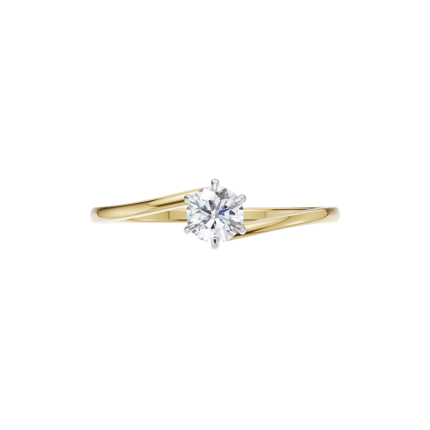 Lustrous Horizon Solitaire Ring