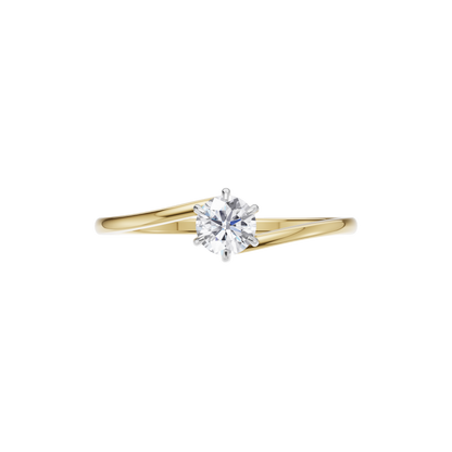 Lustrous Horizon Solitaire Ring