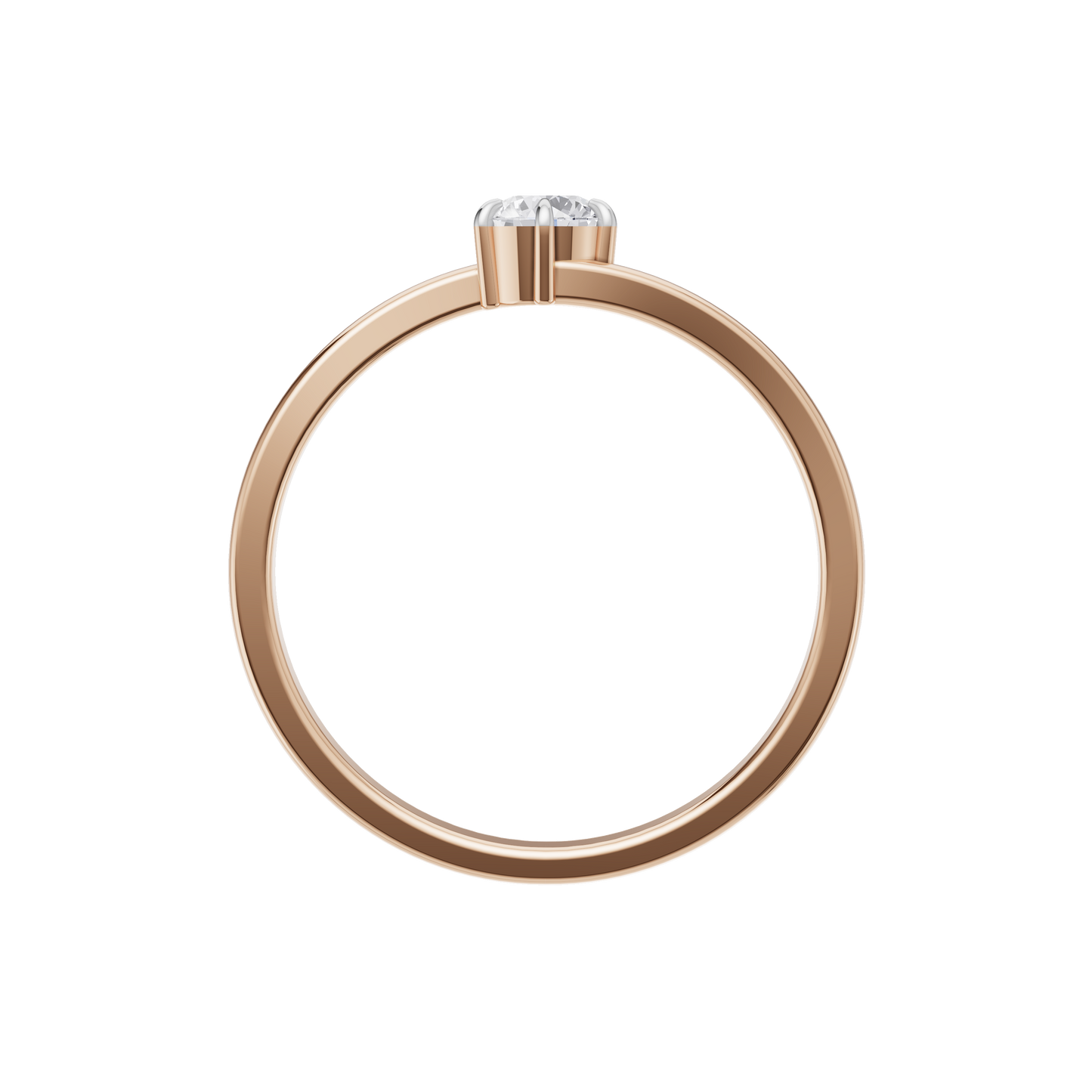 Lustrous Horizon Solitaire Ring