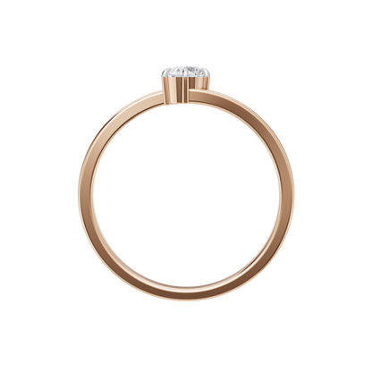 Lustrous Horizon Solitaire Ring