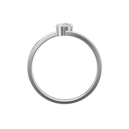 Lustrous Horizon Solitaire Ring