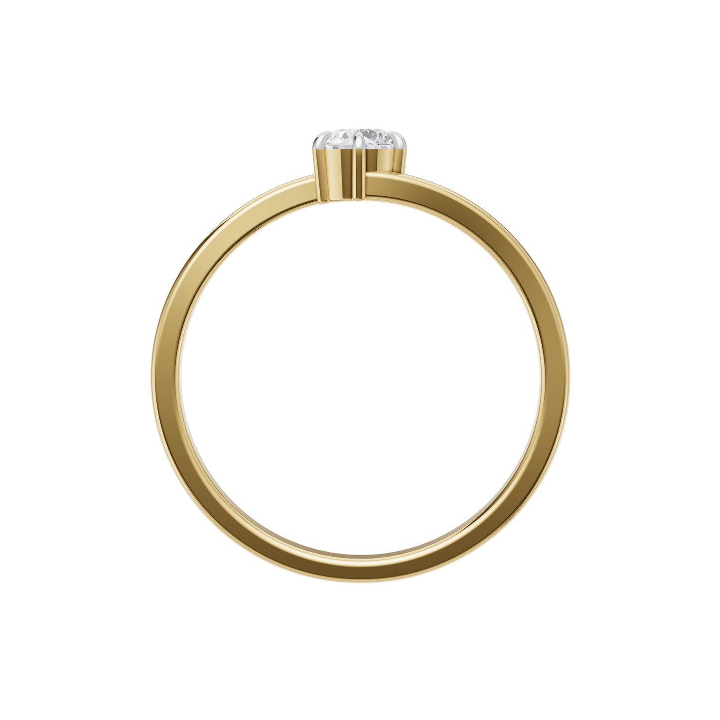 Lustrous Horizon Solitaire Ring