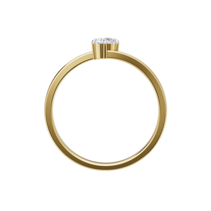 Lustrous Horizon Solitaire Ring