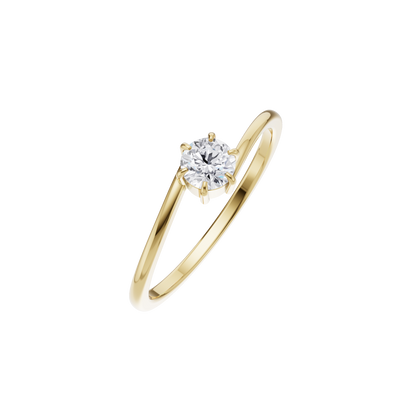 Lustrous Horizon Solitaire Ring