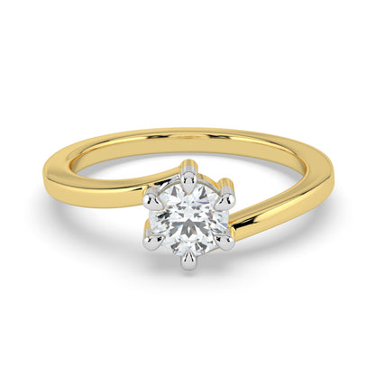Lustrous Horizon Solitaire Ring