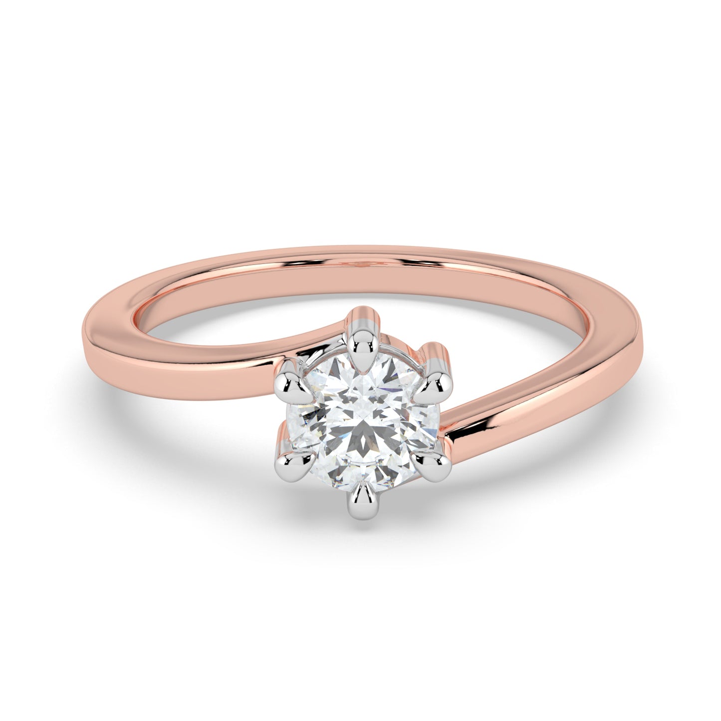 Lustrous Horizon Solitaire Ring