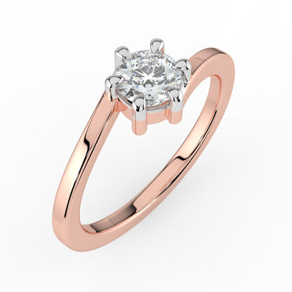Lustrous Horizon Solitaire Ring