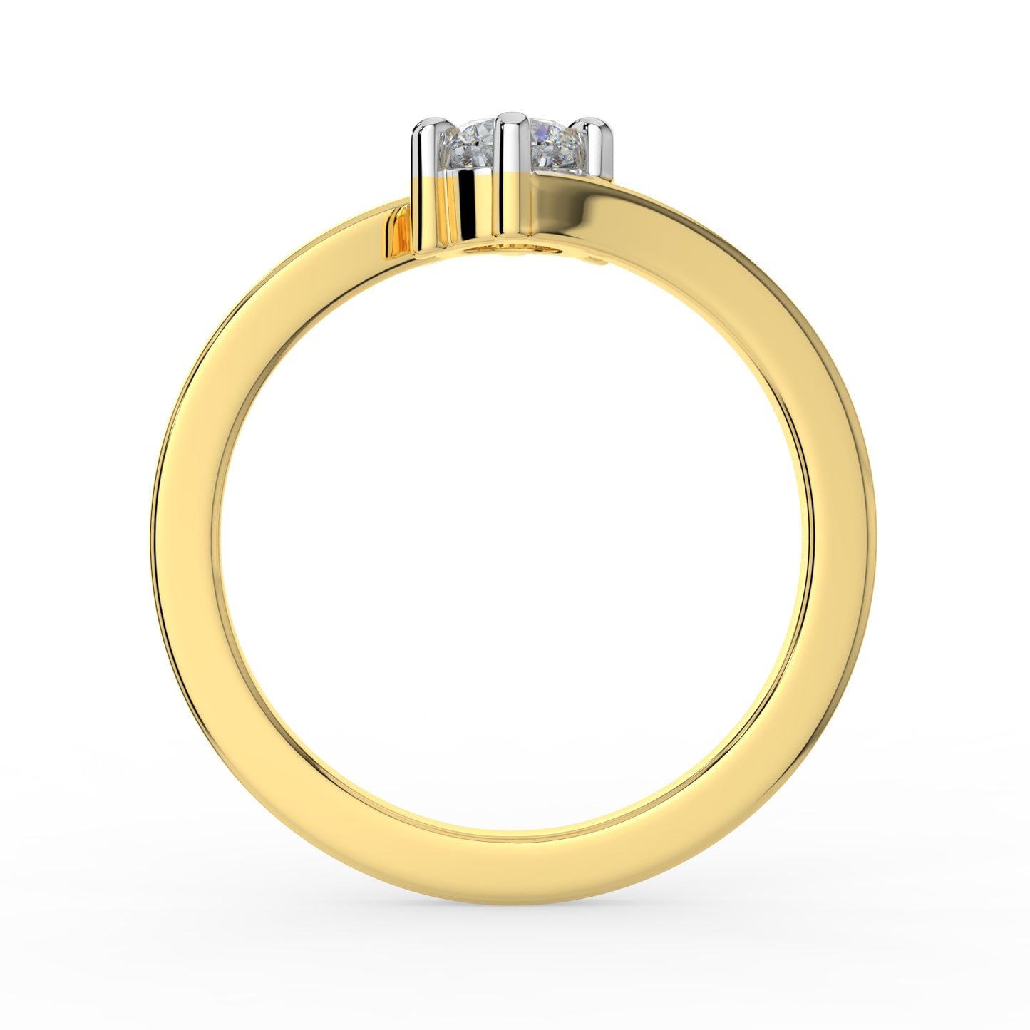 Lustrous Horizon Solitaire Ring