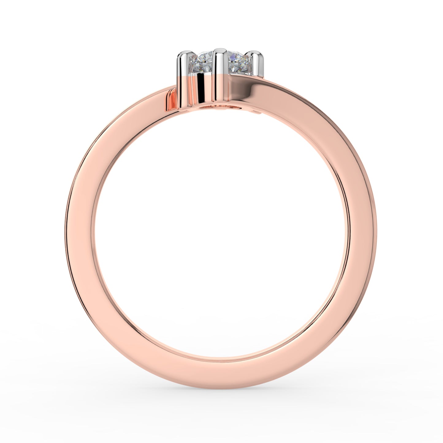 Lustrous Horizon Solitaire Ring