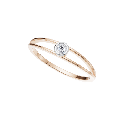 Starlit Echo Solitaire Ring