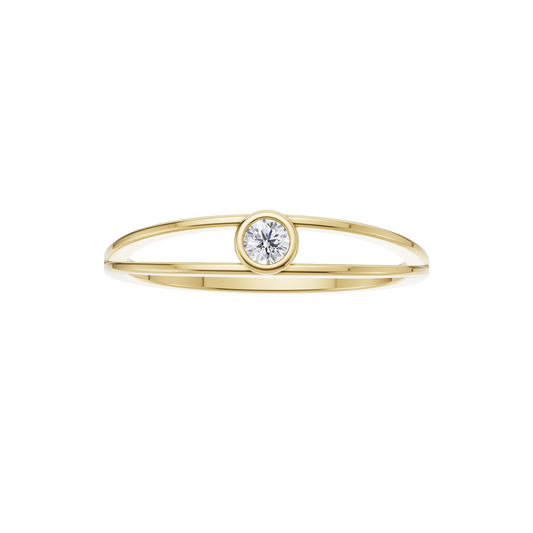 Starlit Echo Solitaire Ring