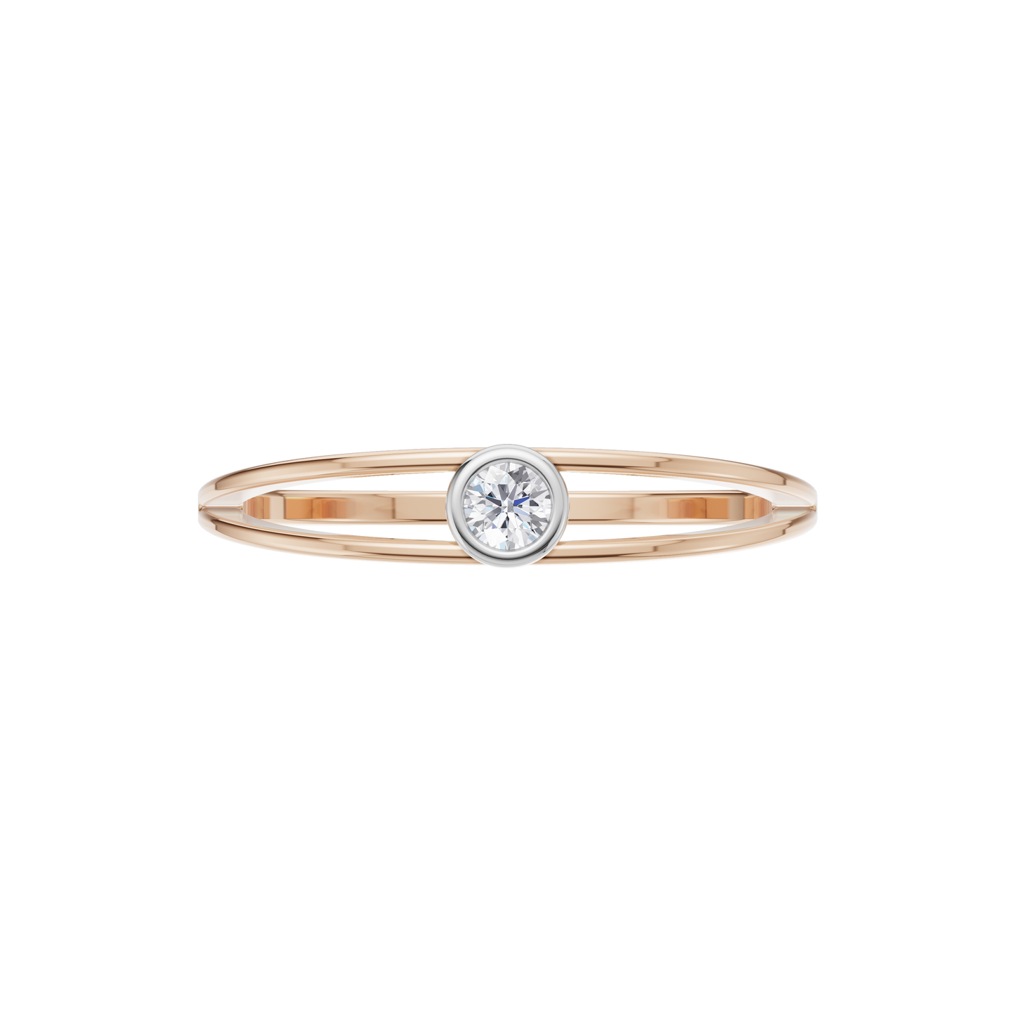 Starlit Echo Solitaire Ring