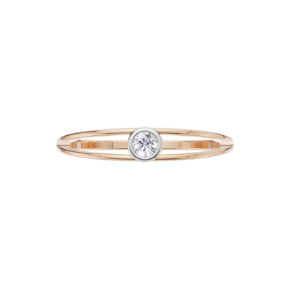 Starlit Echo Solitaire Ring