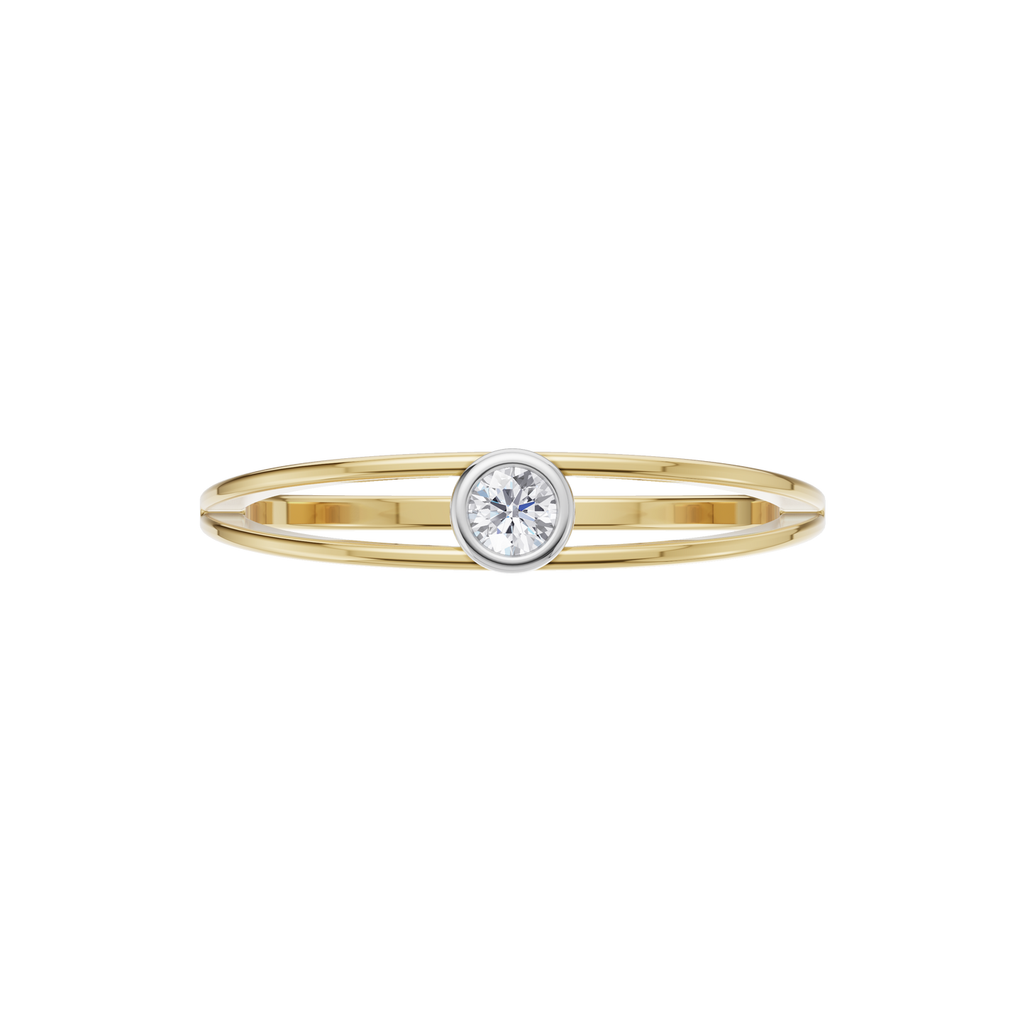 Starlit Echo Solitaire Ring