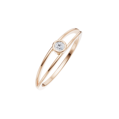 Starlit Echo Solitaire Ring