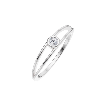 Starlit Echo Solitaire Ring