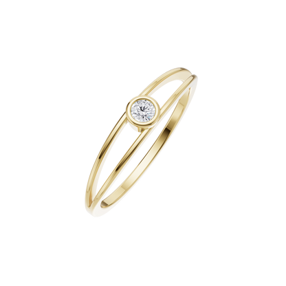Starlit Echo Solitaire Ring