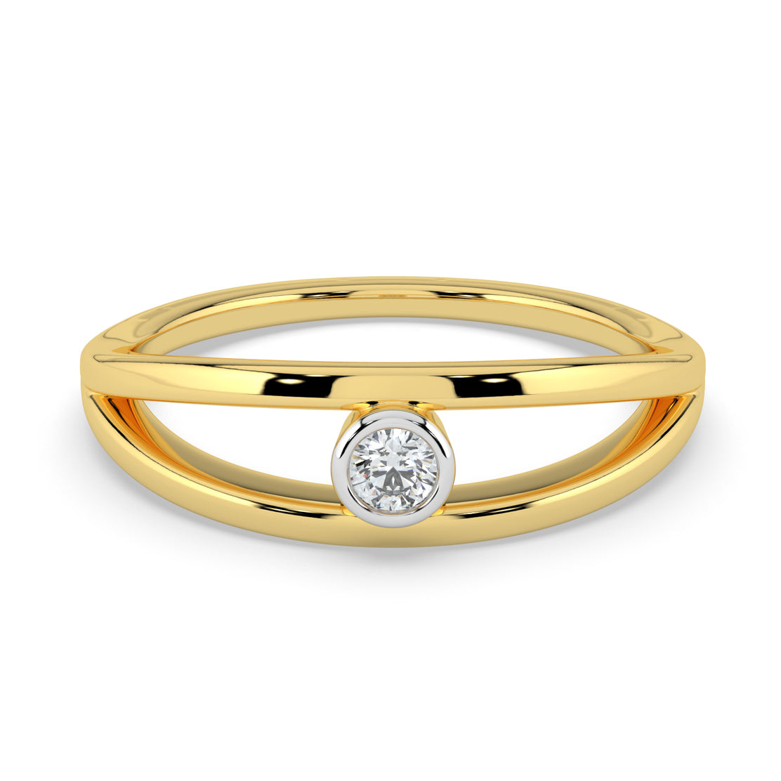 Starlit Echo Solitaire Ring
