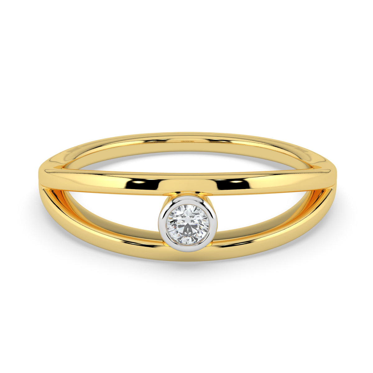 Starlit Echo Solitaire Ring