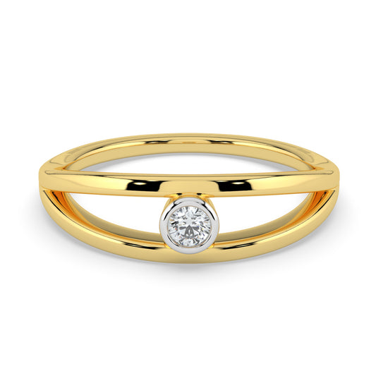 Starlit Echo Solitaire Ring