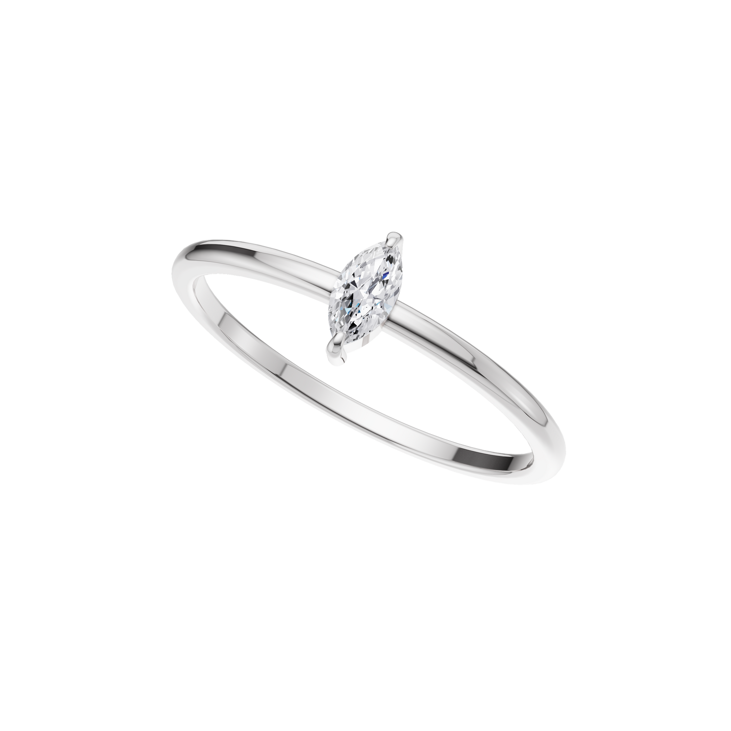 Moonlit Essence Solitaire Ring