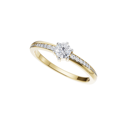 Dazzling Crest Solitaire Ring
