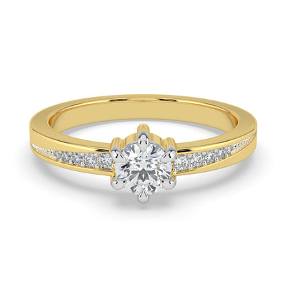 Dazzling Crest Solitaire Ring