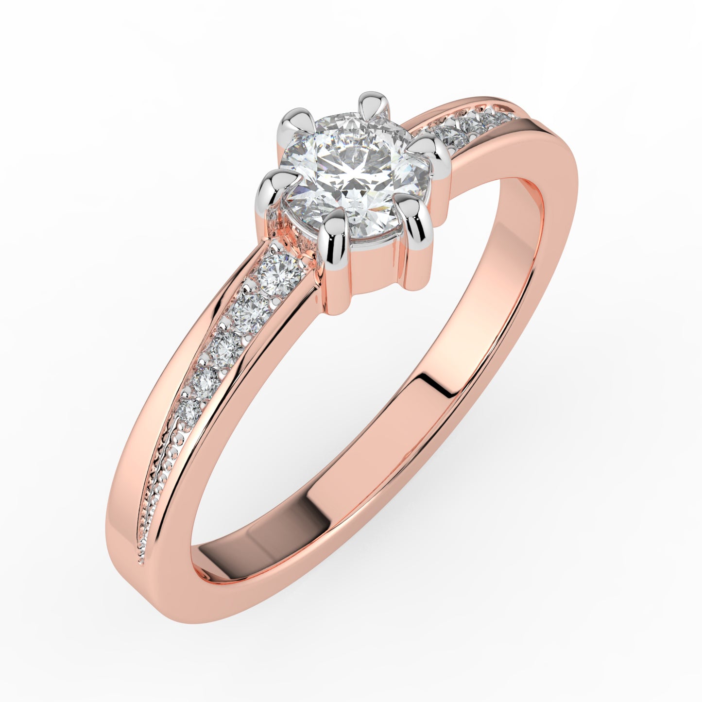 Dazzling Crest Solitaire Ring