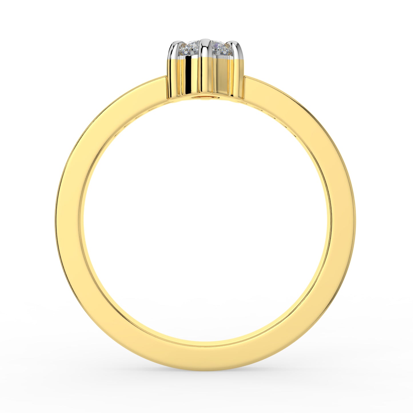 Dazzling Crest Solitaire Ring